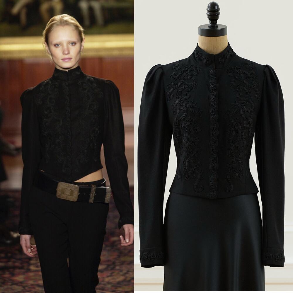 Ralph Lauren Collection Evening Jacket Vintage Runway 2002 Embroidered Military